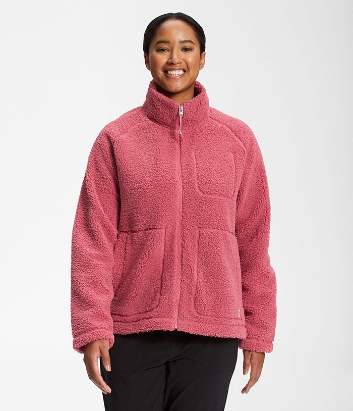 Chaqueta Softshell The North Face Mujer Ridge De Lana Full Zip Rosas - Peru 98371APQN